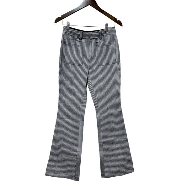 Derek Lam 10 Crosby Striped Flared Pants Size 4 - Picture 2 of 11